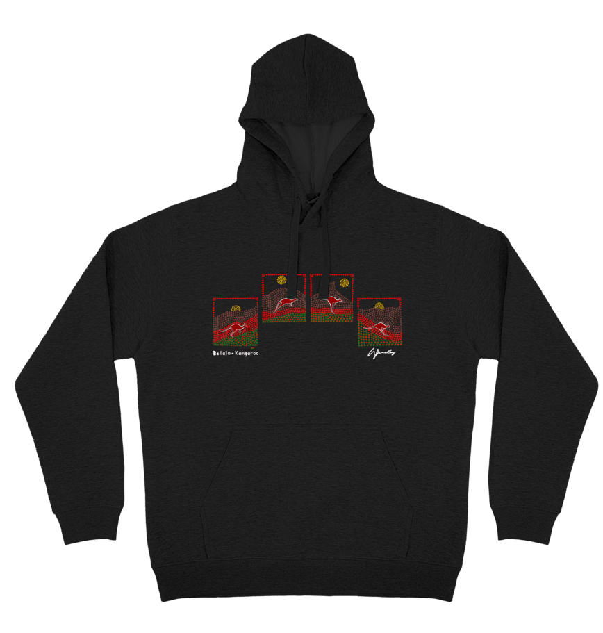 Adults Cozy Hoodie - Bellata Kangaroo By Wendy Pawley