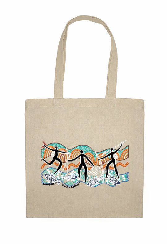 Shopping Tote Bag - Hunter Fish Traps By Susan Betts