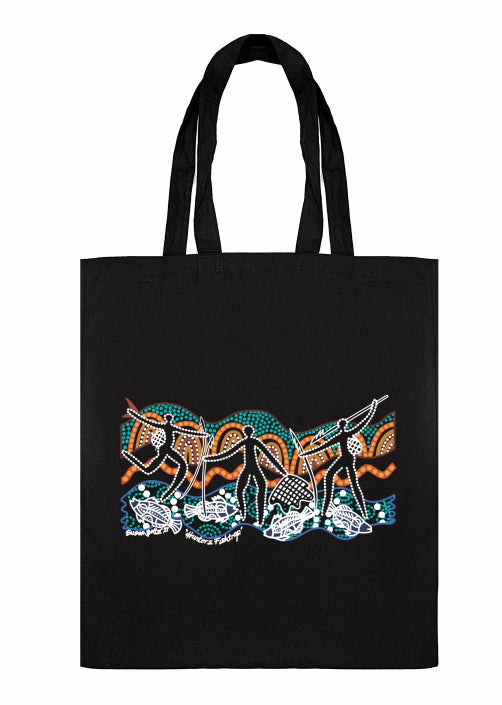 Shopping Tote Bag - Hunter Fish Traps By Susan Betts