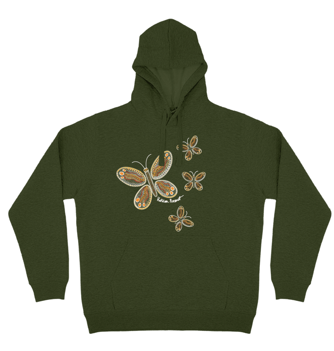 Adults Cozy Hoodie - Butterflies By Kathleen Buzzacott