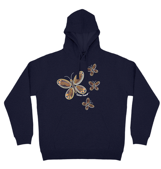 Adults Cozy Hoodie - Butterflies By Kathleen Buzzacott