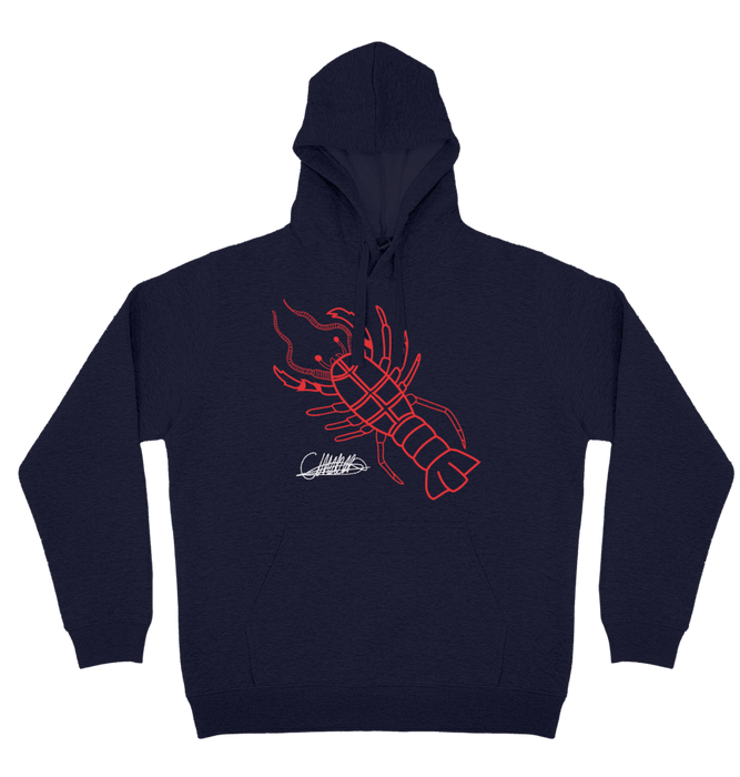 Adults Cozy Hoodie - Crayfish By Craig Everett