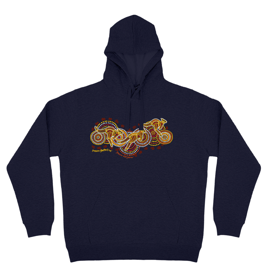 Adults Cozy Hoodie - Desert Kangaroo By Susan Betts