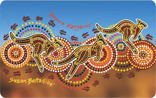 Flexi Magnet - Desert Kangaroo By Susan Betts