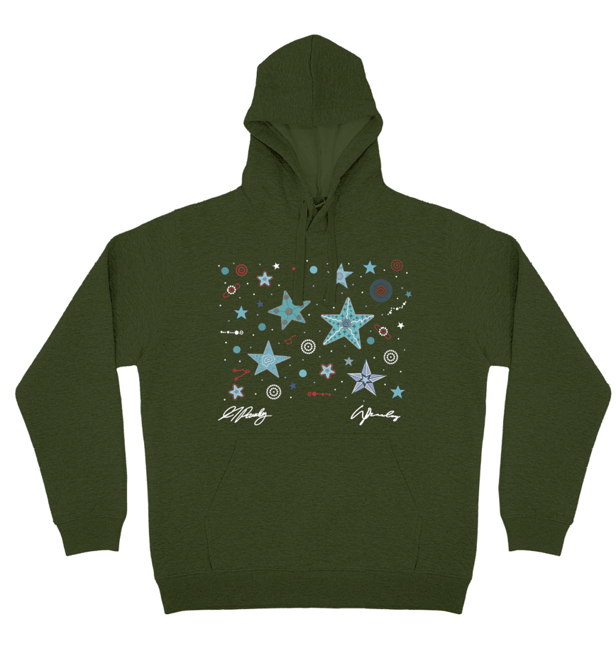 Adults Cozy Hoodie - Dreamtime Stars By Wendy & Alisha Pawley