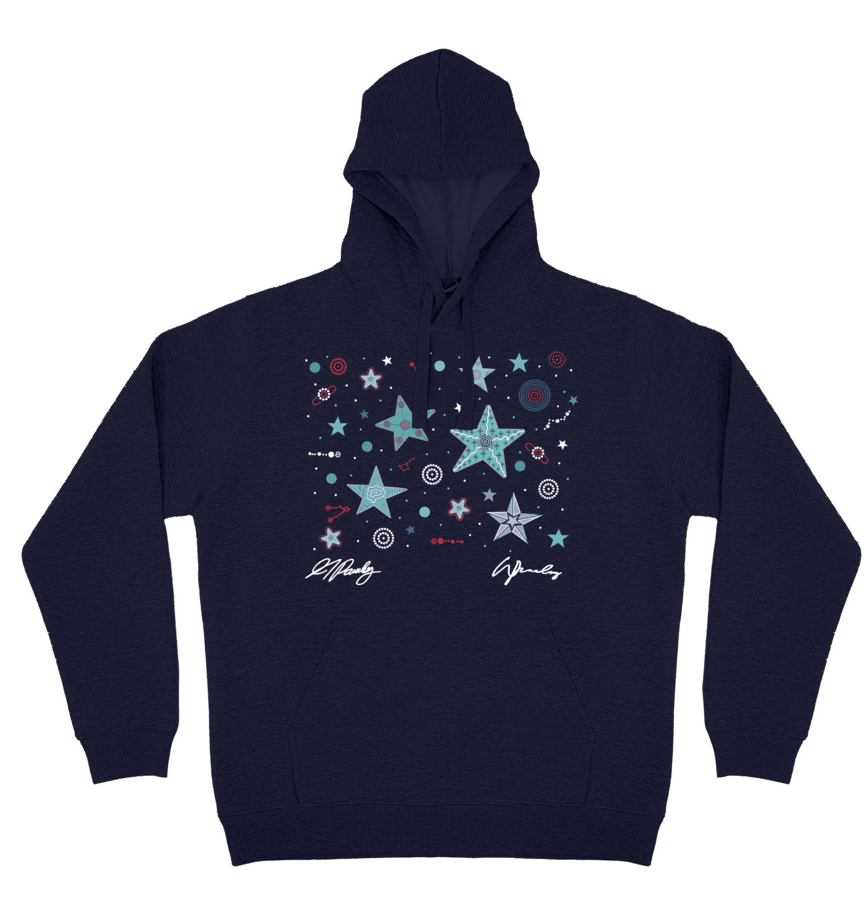 Adults Cozy Hoodie - Dreamtime Stars By Wendy & Alisha Pawley