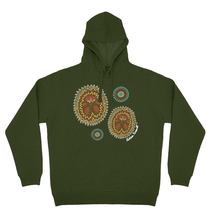 Adults Cozy Hoodie - Echidna By Kathleen Buzzacott