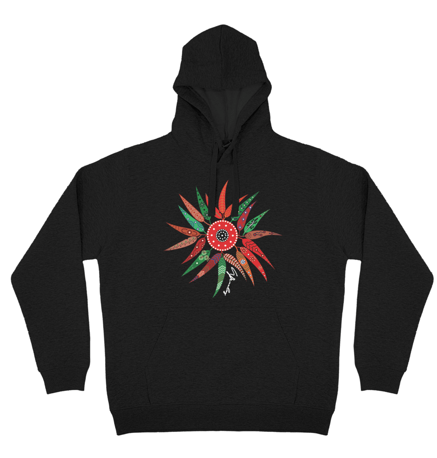 Adults Cozy Hoodie - Gum Leaves By Wendy Pawley