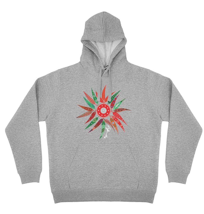 Adults Cozy Hoodie - Gum Leaves By Wendy Pawley