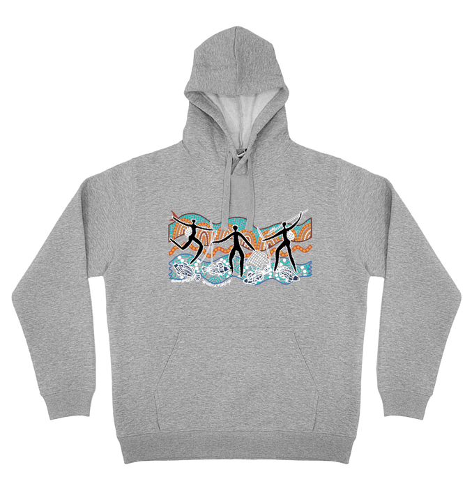 Adults Cozy Hoodie - Hunters Fish Trap By Susan Betts