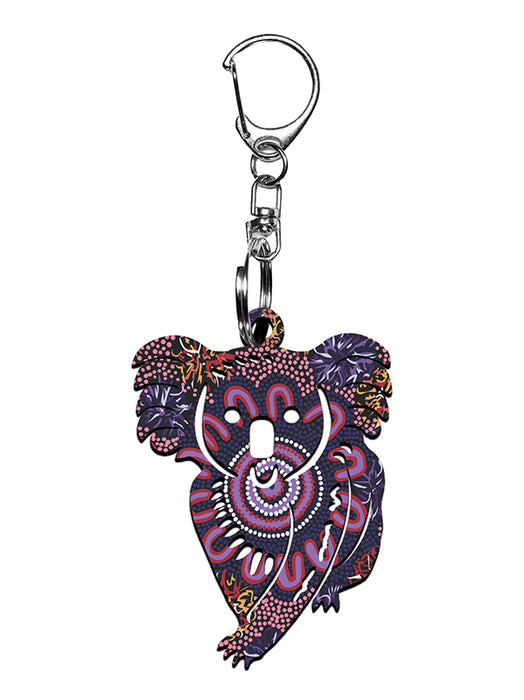 Koala Shape Wooden Keyring (Australian Made) - Women's Business By Merryn Apma