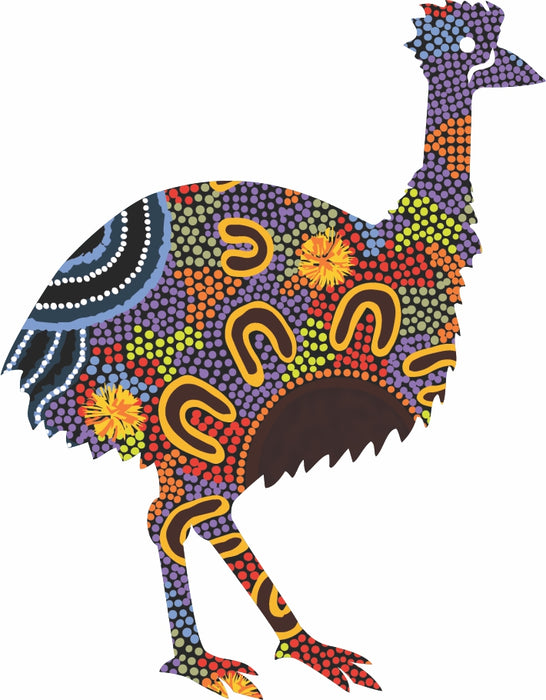 Emu Wooden Magnet (Australian Made) - Women Gathering At Waterholes By Merryn Apma