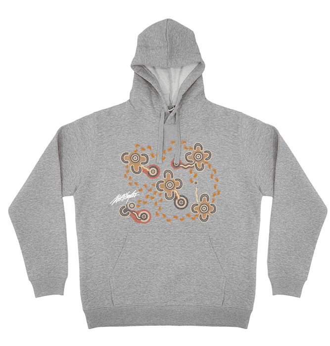 Adults Cozy Hoodie - On Walkabout Ochre By Karen Taylor