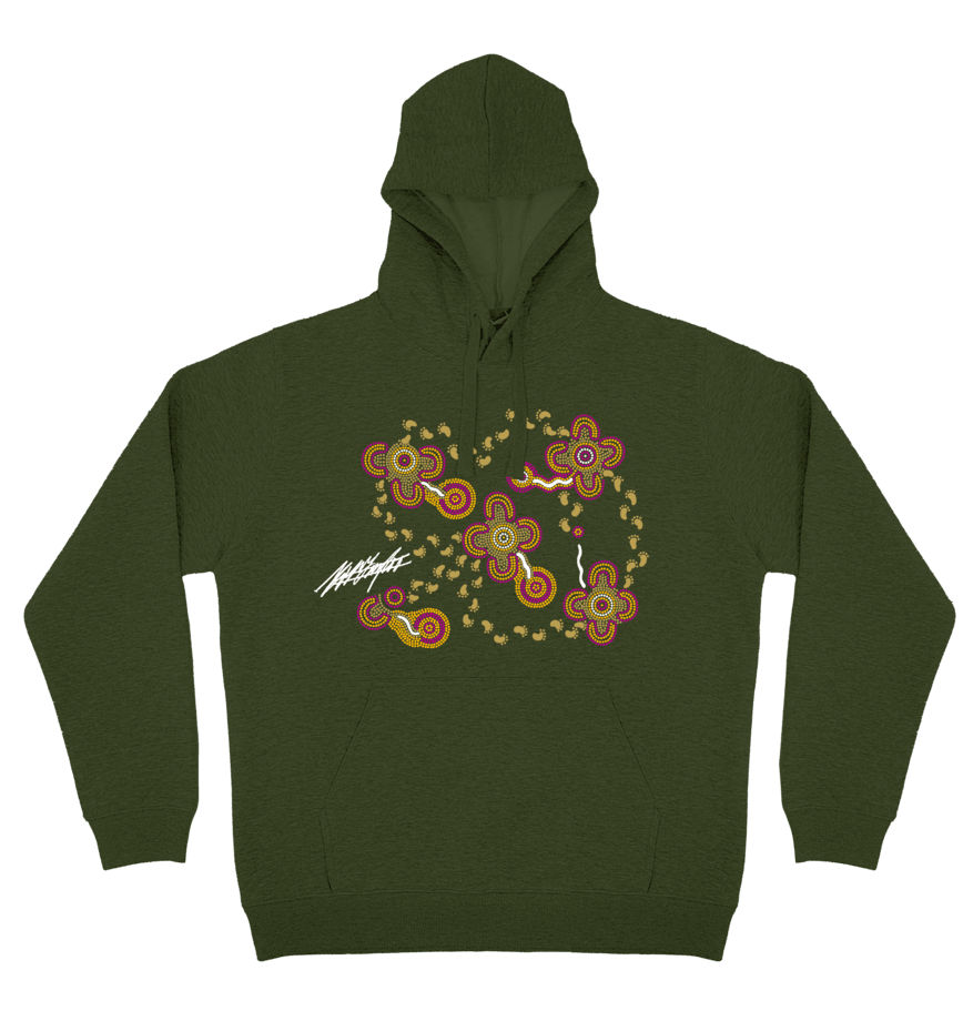 Adults Cozy Hoodie - On Walkabout Wine By Karen Taylor