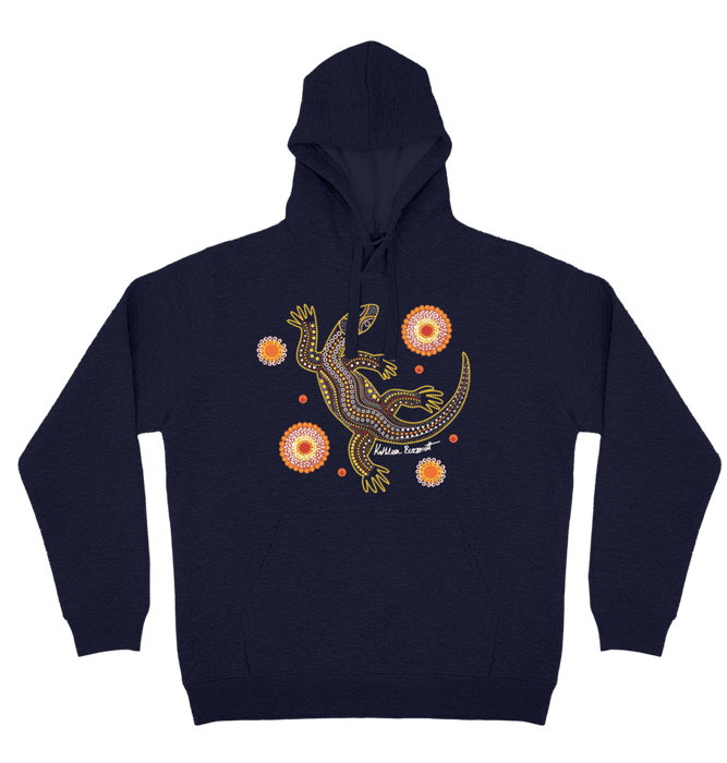 Adults Cozy Hoodie - Sand Goanna By Kathleen Buzzacott