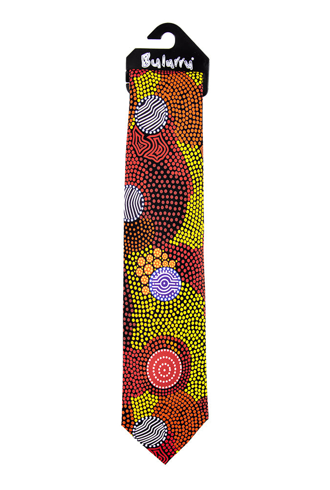 Silk Tie - Upper Bullawa By Wendy Pawley