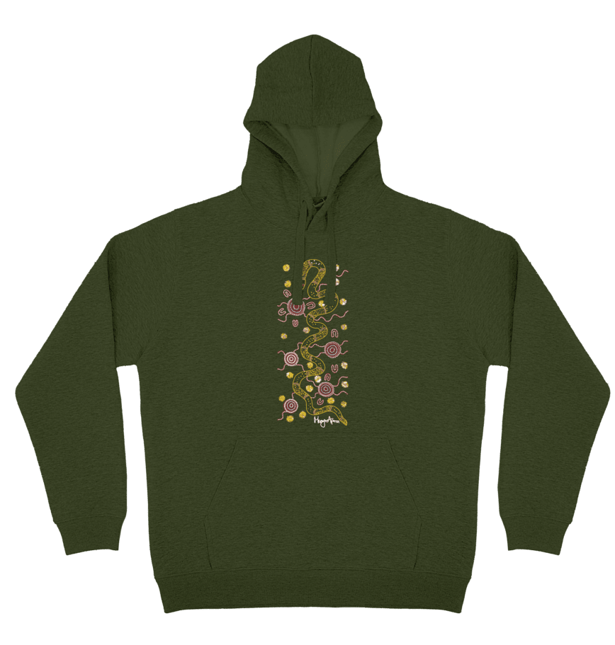 Adults Cozy Hoodie - Snake By Merryn Apma