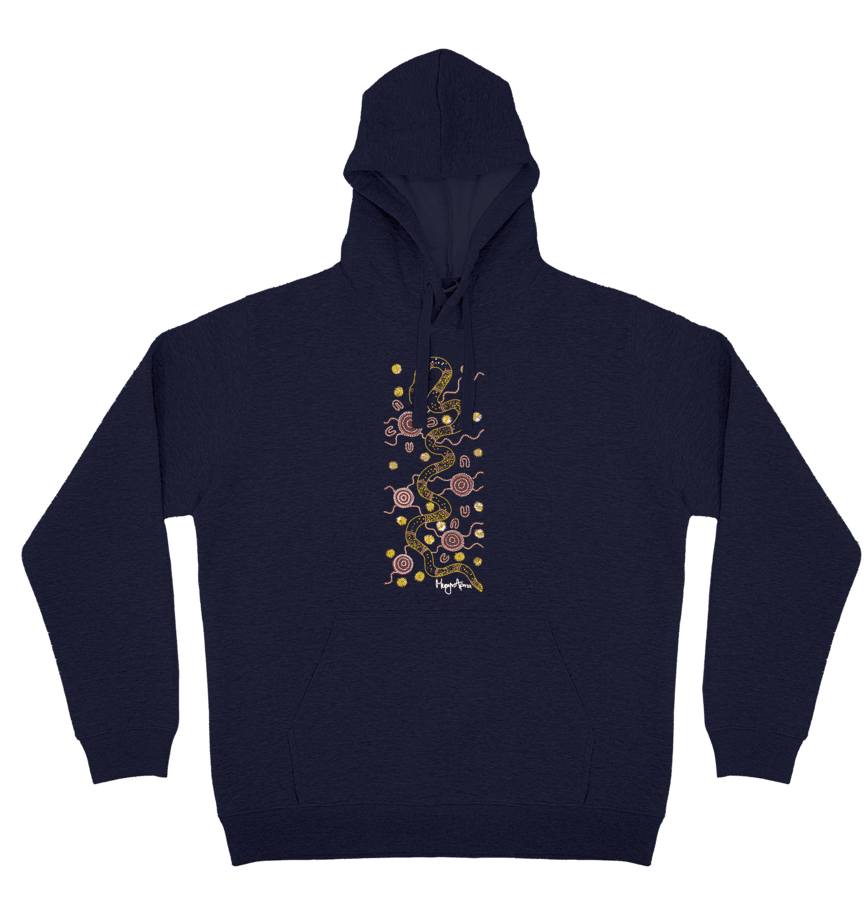 Adults Cozy Hoodie - Snake By Merryn Apma