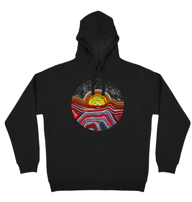 Adults Cozy Hoodie - Sunset On The Land By Anita Morena