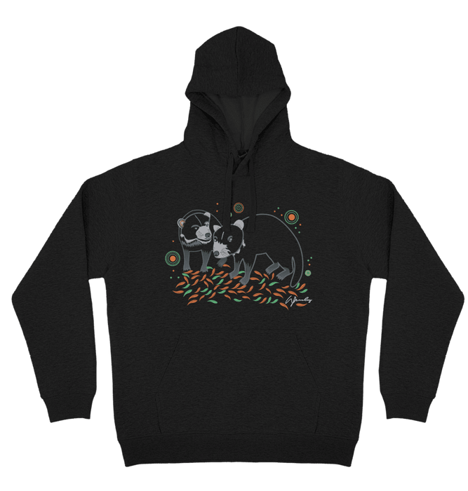 Adults Cozy Hoodie - Tassie Devils By Wendy Pawley