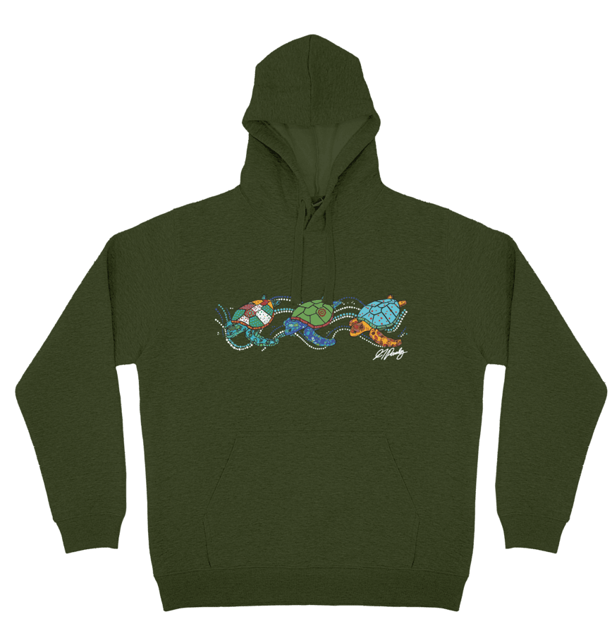 Adults Cozy Hoodie - Turtles by Alisha Pawley