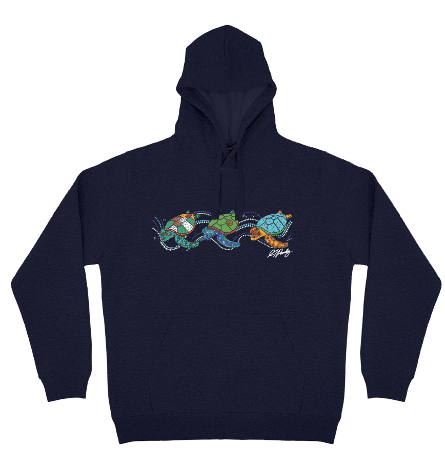 Adults Cozy Hoodie - Turtles by Alisha Pawley