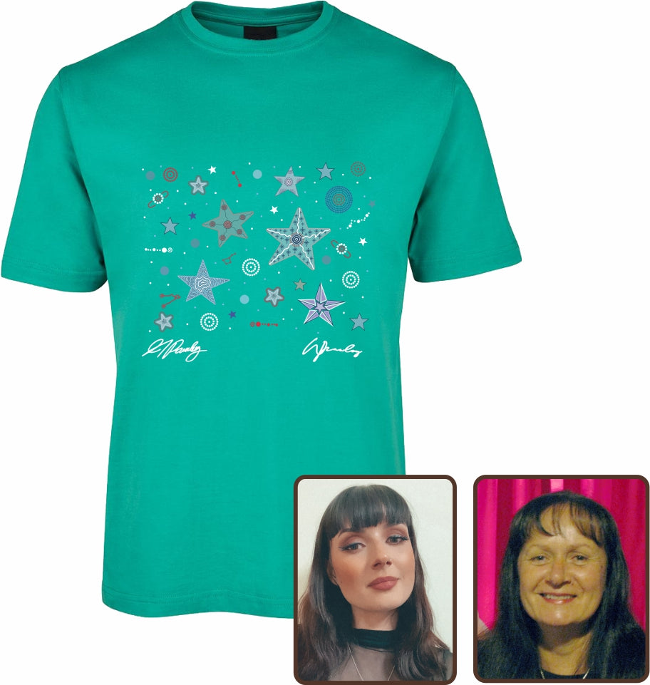 T Shirt Kids Regular Fit - Wendy and Alisha Pawley, Dreamtime Stars Design