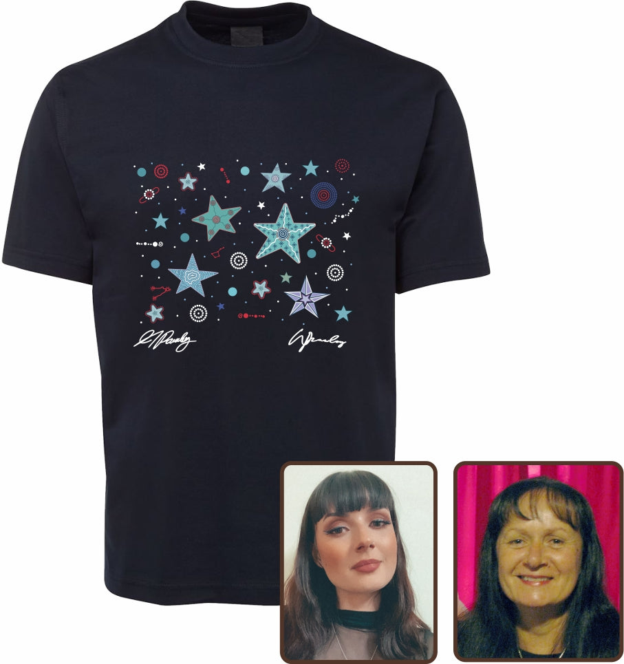 T Shirt Kids Regular Fit - Wendy and Alisha Pawley, Dreamtime Stars Design