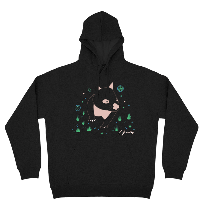 Adults Cozy Hoodie - Wombat By Wendy Pawley