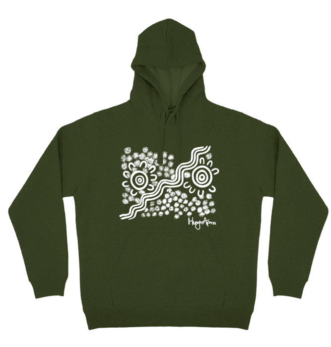 Adults Cozy Hoodie - Women Amongst The Spinifex By Merryn Apma