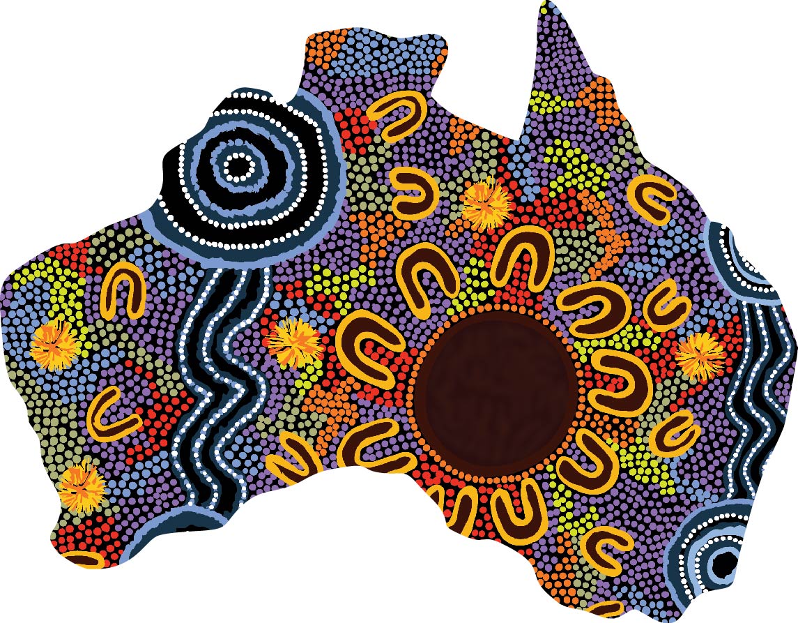 Australia Shaped Flexi Magnet - Women Gathering At Waterholes By Merryn Apma