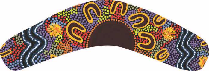 Boomerang Shaped Flexi Magnet - Women Gathering At Waterholes By Merryn Apma