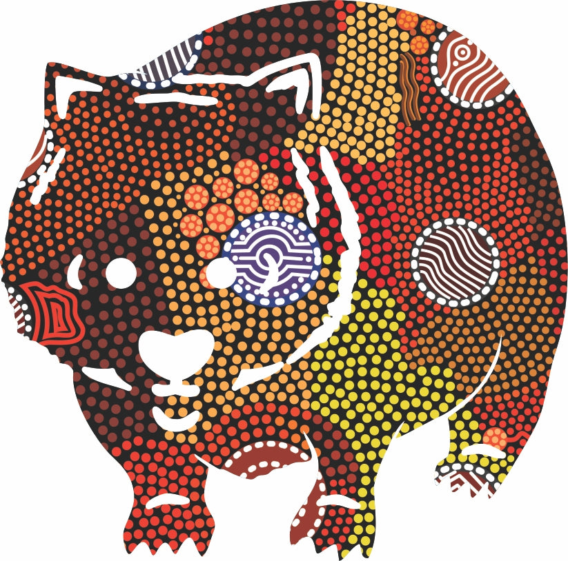 Wombat Wooden Magnet (Australian Made) - Upper Bullawa By Wendy Pawley