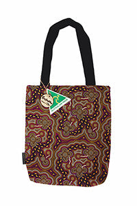 On Walkabout Wine Cotton Tote Bag Small