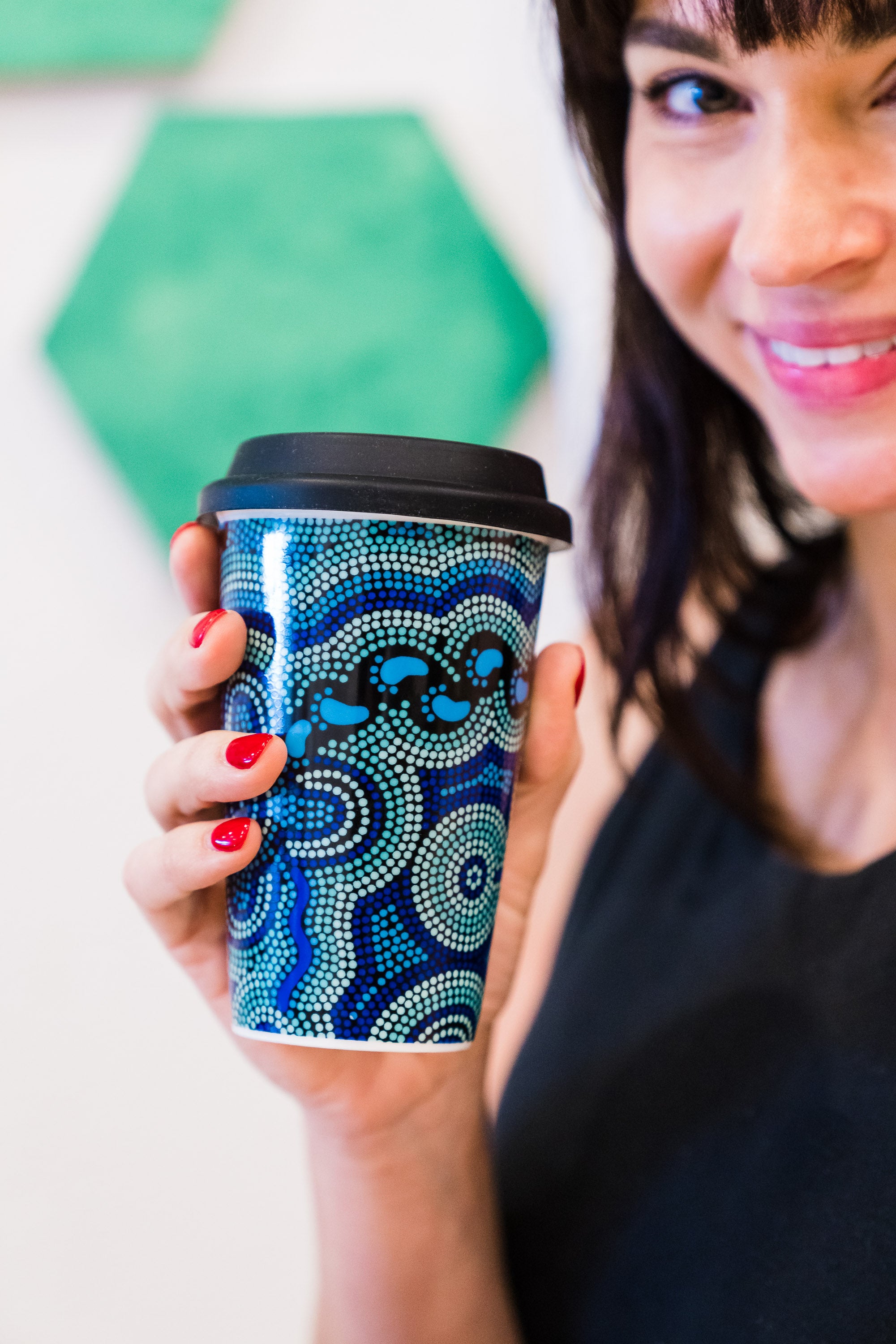 Double Wall Ceramic Travel Mug