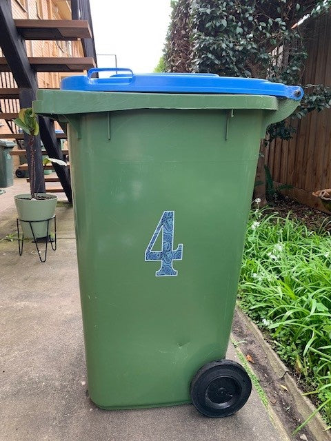 Bulurru Bin Number Stickers